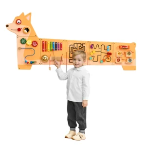 VEVOR Puppy Wooden Wall Busy Board | Kids Activity Panel